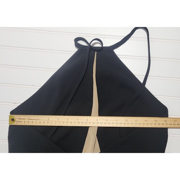 NEW Zara Woman Black Bell Bottom Jumpsuit Lace Insert Size L Spaghetti Straps - Picture 15 of 15